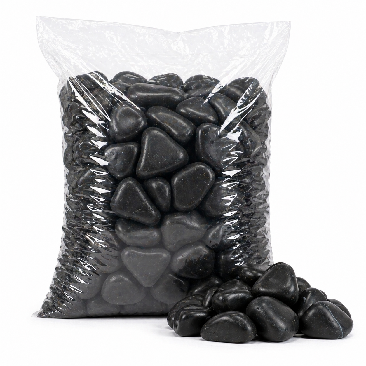 GALET NOIR BRILLANT-PIERRE NATURELLE 18KG MC 20-30MM